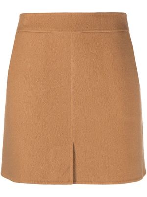 P.A.R.O.S.H. wool A-line mini skirt - Neutrals