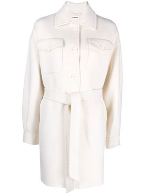 P.A.R.O.S.H. wool belted coat - White
