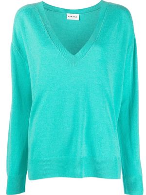 P.A.R.O.S.H. wool-cashmere V-neck jumper - Green