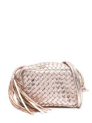 P.A.R.O.S.H. woven leather crossbody bag - Gold