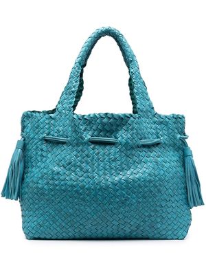 P.A.R.O.S.H. woven leather tote bag - Blue