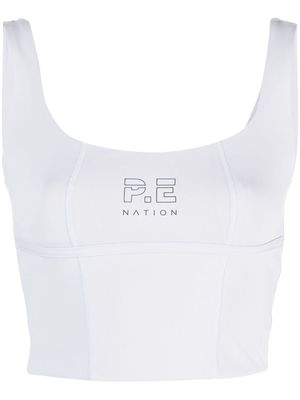 P.E Nation Aster cropped tank top - Grey