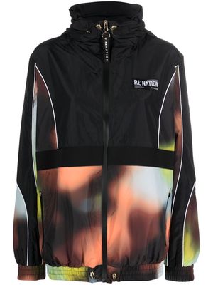 P.E Nation blur-print zipped lightweight jacket - Black