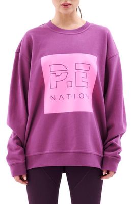 P.E Nation Cut Shot Oversize Organic Cotton Sweatshirt in Baton Rouge
