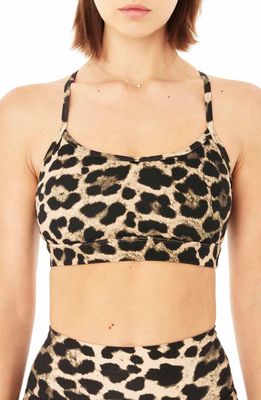 P.E Nation Downforce Reform Sports Bra in Leopard Print