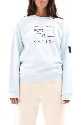P.E Nation Heads Up Organic Cotton Sweatshirt in Illusion Blue