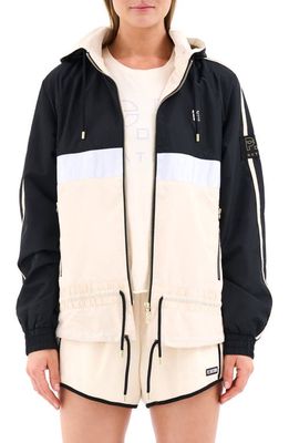 P. E Nation Man Down Water Resistant Hooded Jacket in Pearled Ivory