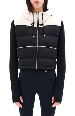 P. E Nation Parallel Mixed Media Puffer Jacket in Black