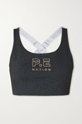 P.E NATION - Reaction Cutout Stretch Sports Bra - Black