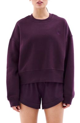 P. E Nation Recalibrate Oversize Crewneck Crop Sweatshirt in Potent Purple