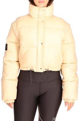 P. E Nation Represent Recycled Nylon Convertible Puffer Jacket in Beige