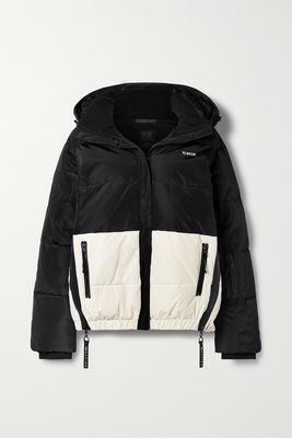 P.E NATION - Rocket Air Hooded Quilted Padded Recycled Ski Jacket - Black