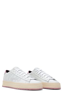 P448 Jack Low Top Sneaker in White Pin