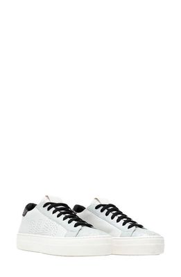 P448 Thea Platform Sneaker in White/Pacific