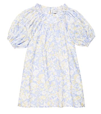 Paade Mode Balloon-sleeve floral cotton dress