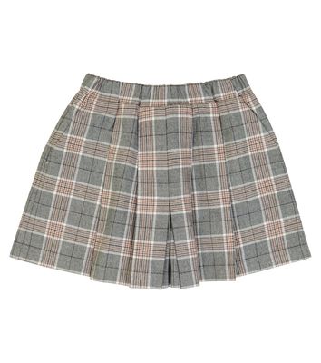 Paade Mode Checked cotton and cashmere skort