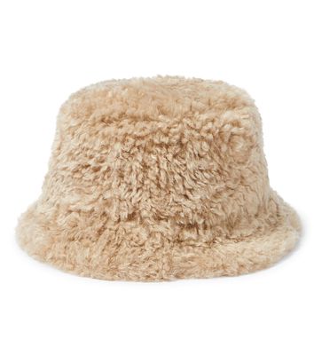 Paade Mode Faux shearling bucket hat
