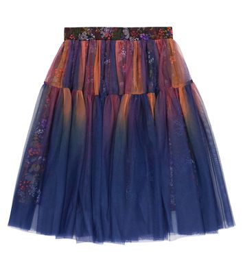 Paade Mode Floral jersey and tulle skirt