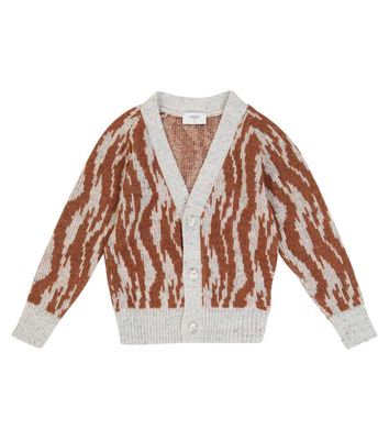 Paade Mode Jacquard wool and cotton-blend cardigan