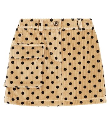 Paade Mode Polka-dot cotton corduroy skirt