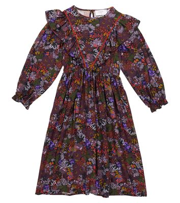 Paade Mode Ruffle-trimmed floral crêpe dress