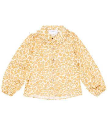 Paade Mode Ruffle-trimmed floral shirt