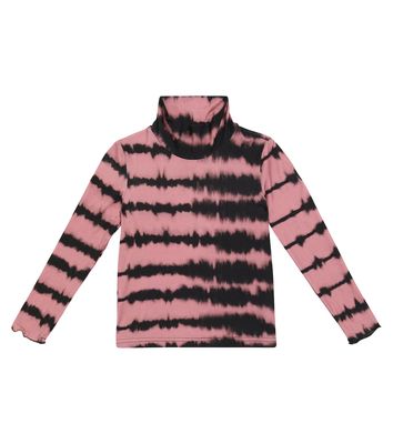 Paade Mode Tie-dye mock neck top