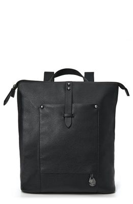 PacaPod Saunton Faux Leather Convertible Diaper Backpack in Black