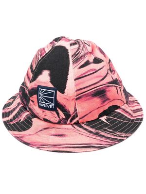 PACCBET abstract-print bucket hat - Pink