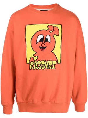 PACCBET cartoon-print cotton sweatshirt - Orange