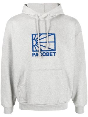 PACCBET embroidered logo hoodie - Grey