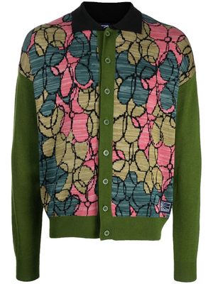 PACCBET floral intarsia-knit cardigan - Green