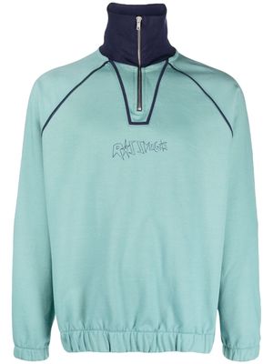 PACCBET graphic-print half-zip sweatshirt - Blue