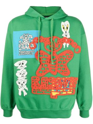 PACCBET graphic-print hoodie - Green