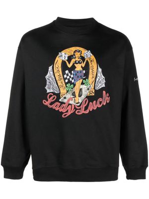 PACCBET Lady Luck graphic-print sweatshirt - Black