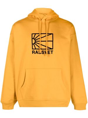 PACCBET logo-embossed cotton hoodie - Yellow