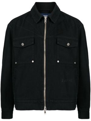 PACCBET logo-embroidered cotton jacket - Black