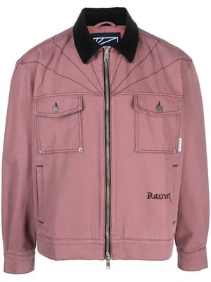 PACCBET logo-embroidered cotton jacket - Pink