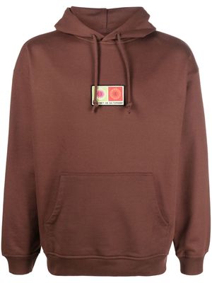PACCBET logo-patch hoodie - Brown