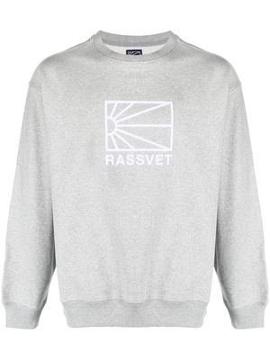 PACCBET logo-print cotton sweatshirt - Grey