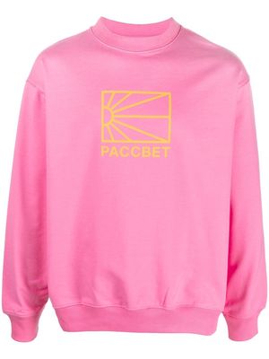 PACCBET logo-print cotton sweatshirt - Pink
