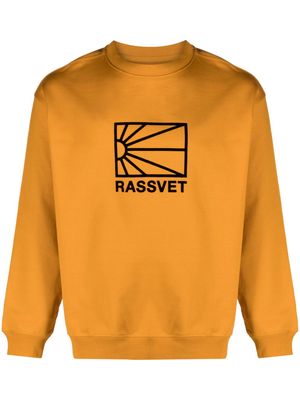 PACCBET logo-print cotton sweatshirt - Yellow