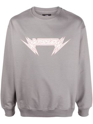 PACCBET logo-print detail sweatshirt - Grey