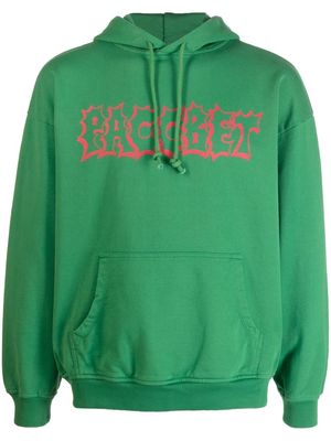 PACCBET logo-print drawstring hoodie - Green