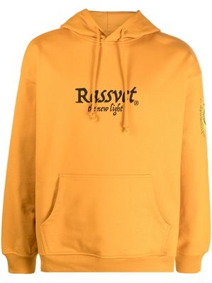 PACCBET logo-print drawstring hoodie - Yellow