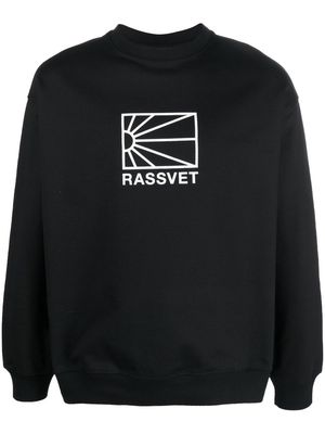 PACCBET raised logo crew-neck sweatshirt - Black