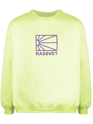 PACCBET raised logo crew-neck sweatshirt - Green