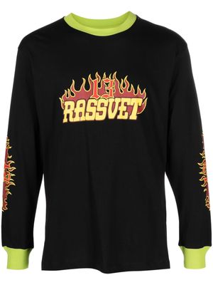 PACCBET Rassvet graphic-print cotton T-shirt - Black