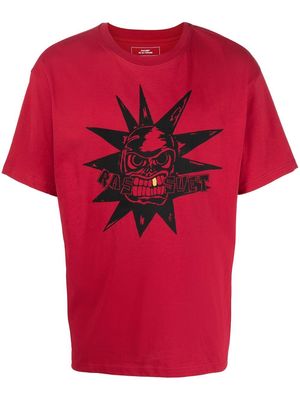 PACCBET skull-print cotton T-shirt - Red
