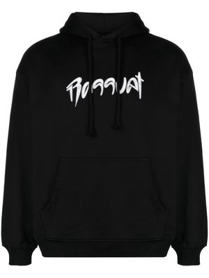 PACCBET text-print cotton hoodie - Black